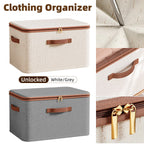 XL Cotton Linen Clothing Box Two Colours | StorageOZ
