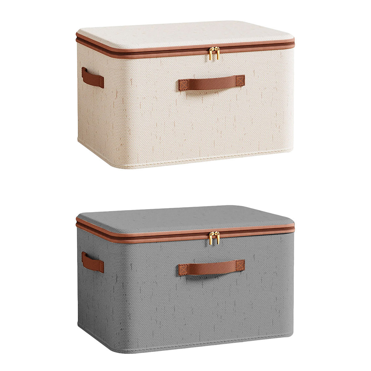 XL Cotton Linen Clothing Box Two Colours | StorageOZ