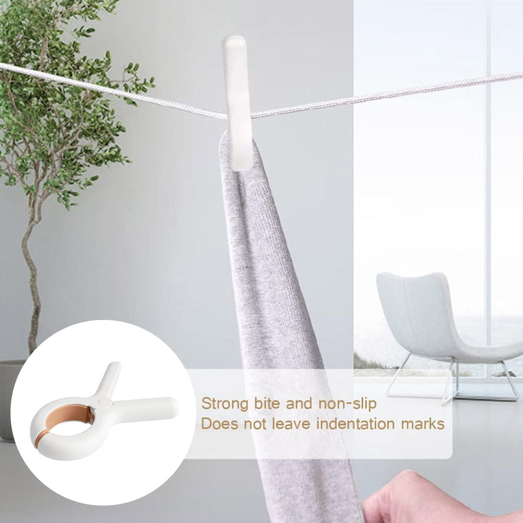 12 Pcs White Clips Desk Storage Organiser | StorageOZ