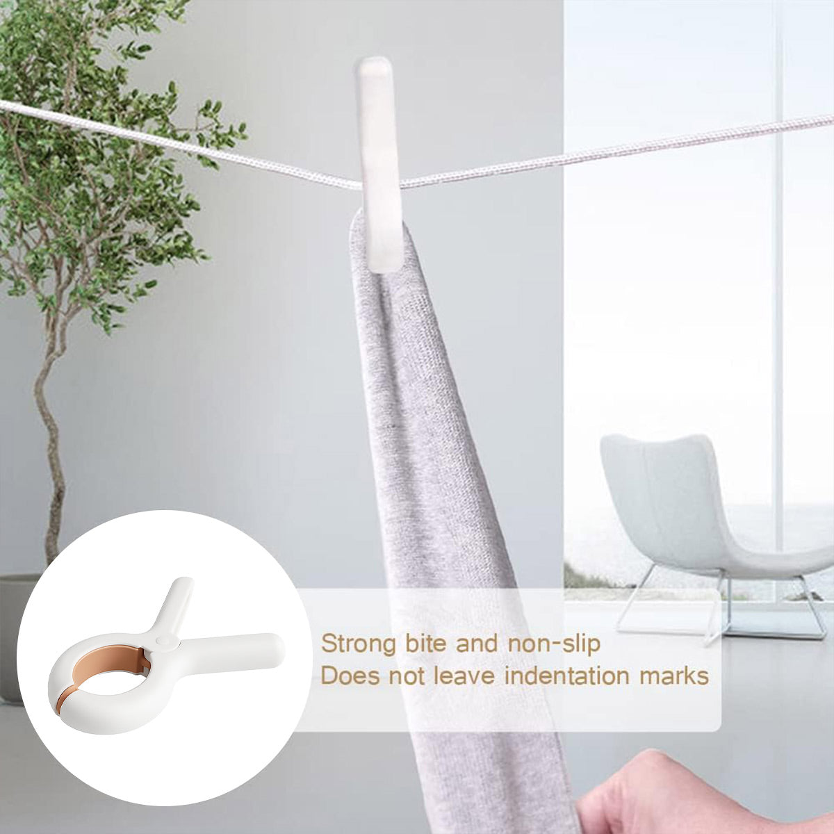 12 Pcs White Clips Desk Storage Organiser | StorageOZ