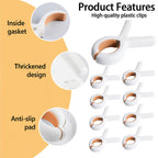 12 Pcs White Clips Desk Storage Organiser | StorageOZ