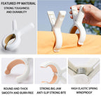 12 Pcs White Clips Desk Storage Organiser | StorageOZ