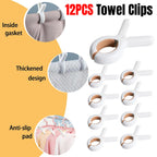 12 Pcs White Clips Desk Storage Organiser | StorageOZ