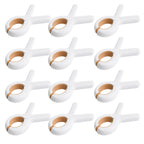 12 Pcs White Clips Desk Storage Organiser | StorageOZ