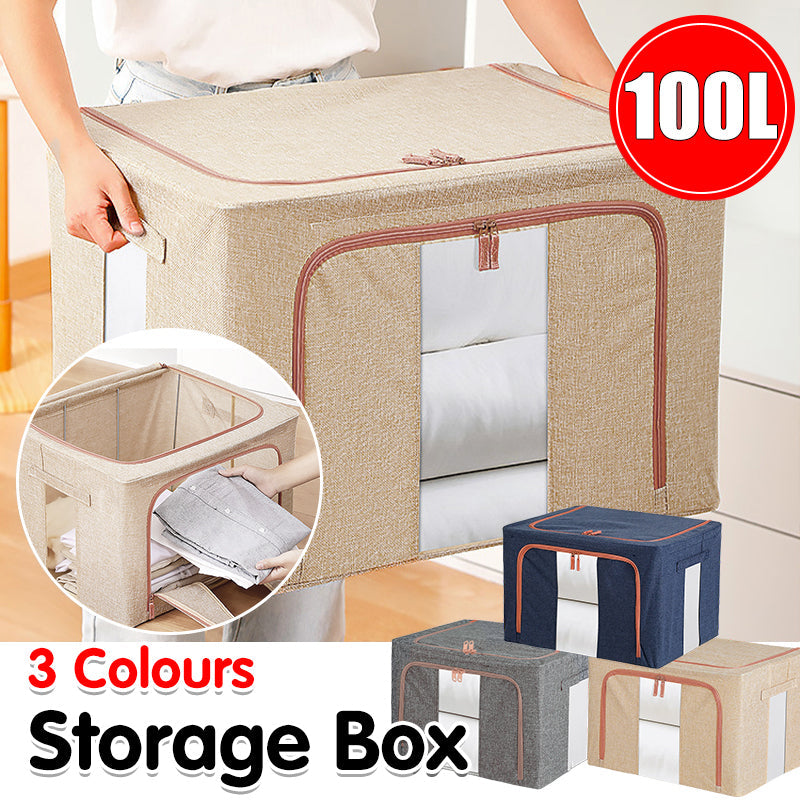 100L Stackable Foldable Storage Box Organiser | StorageOZ