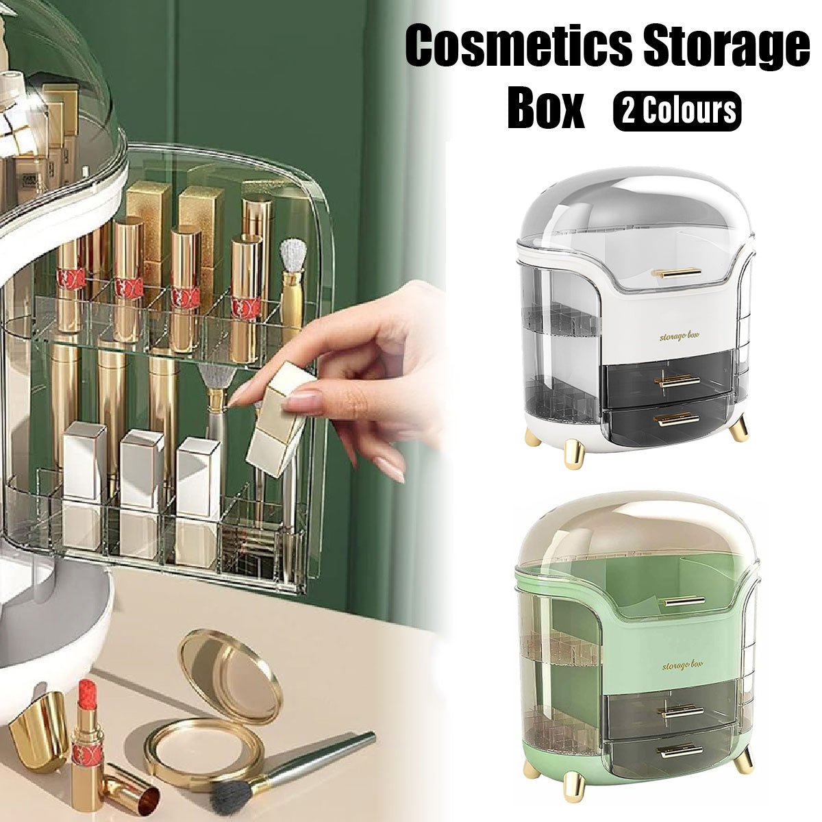 Large Cosmetic Storage Box in Two Colours | StorageOZ
