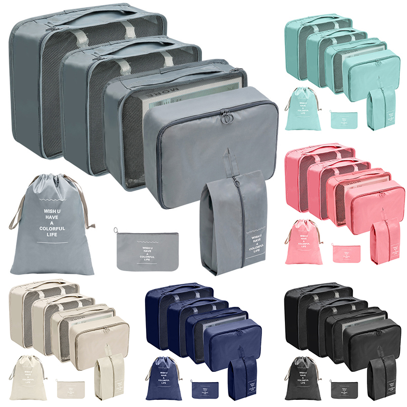 7 Pcs Oxford Packing Cube Set Six Colours | StorageOZ
