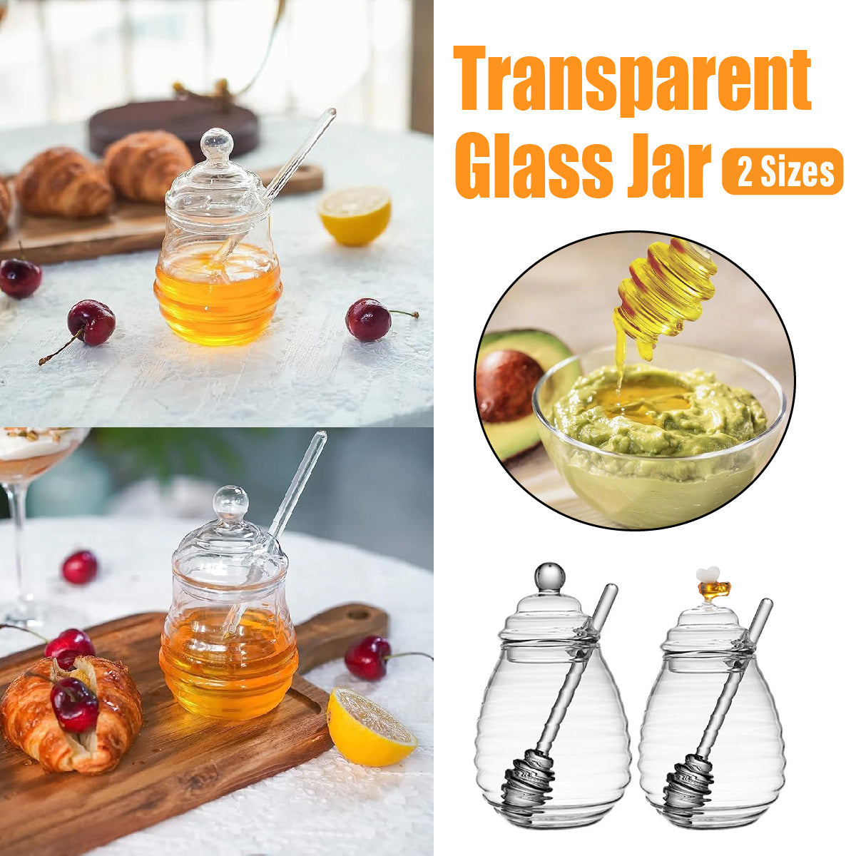 Honey Jars Two Sizes Kitchen Organiser Set | StorageOZ