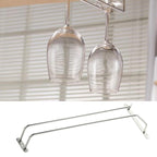 Under Cabinet Wine Glass Holder Steel Rack | StorageOZ