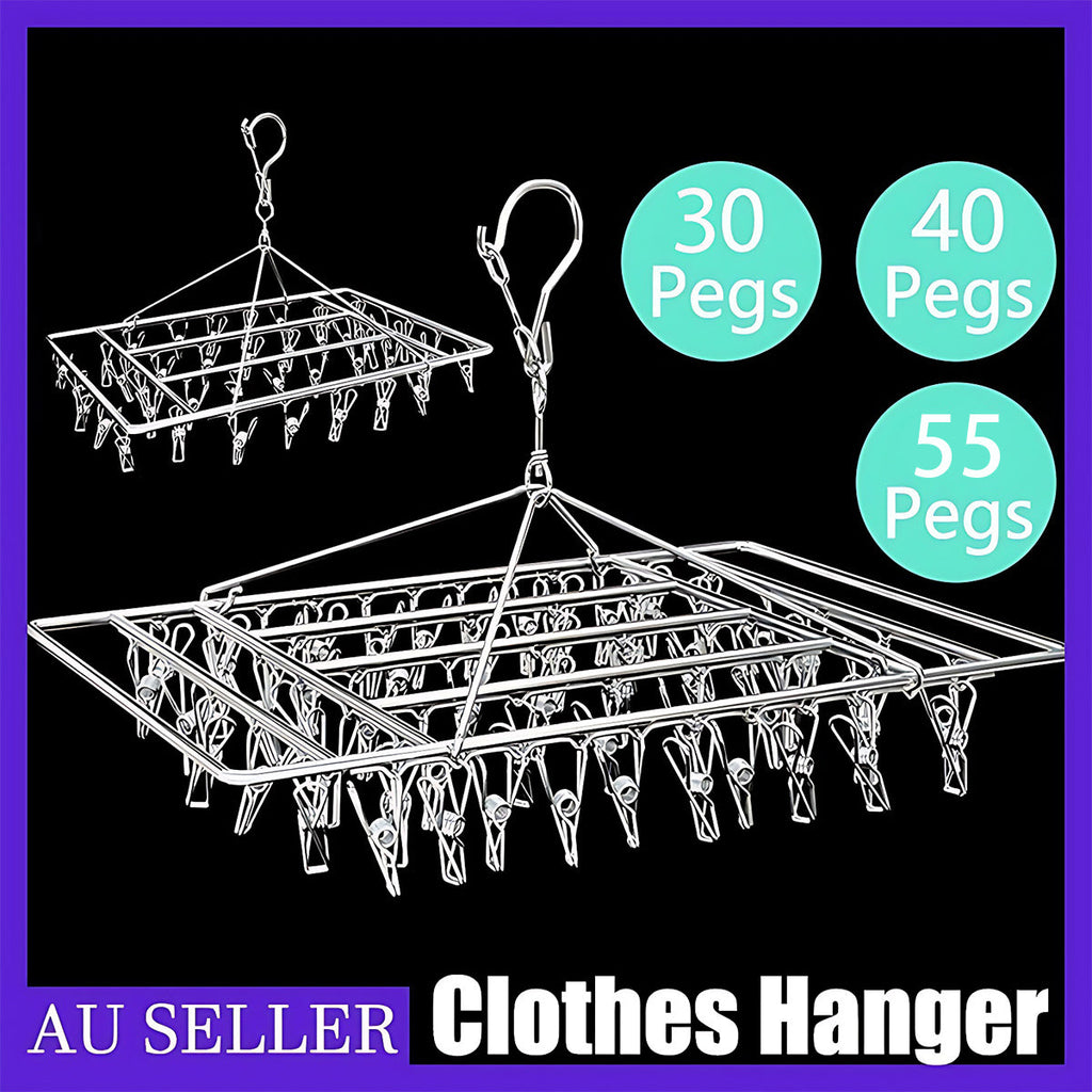 Stainless Peg Laundry Hanger in Three Sizes | StorageOZ