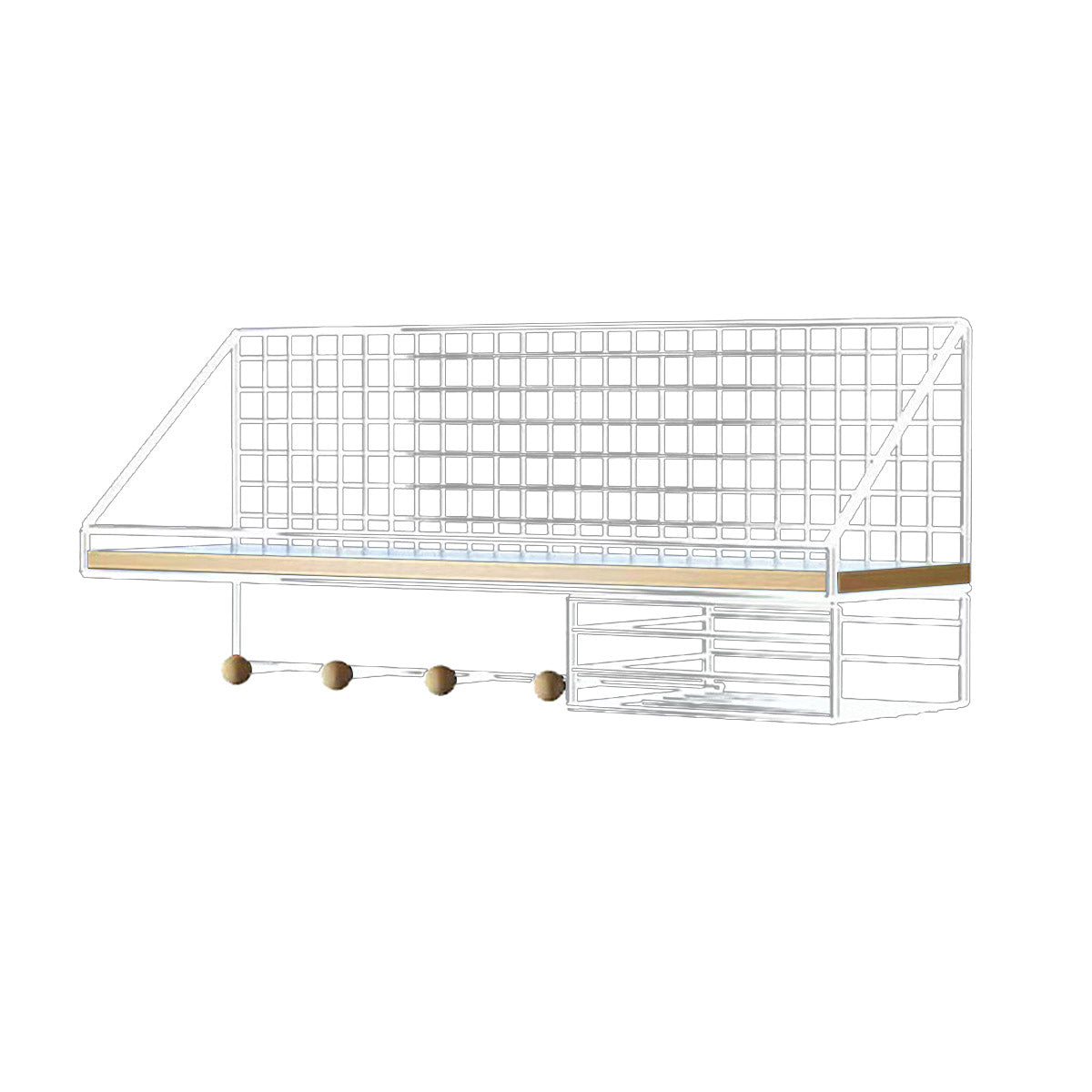 Iron Wood Wall Storage Rack Four Variants | StorageOZ
