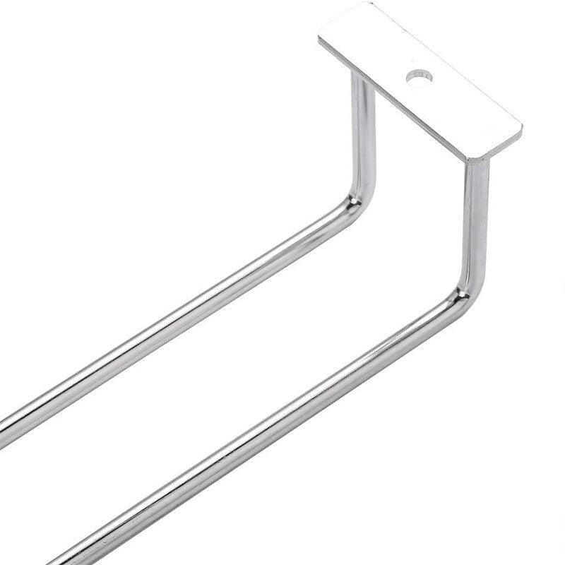 Under Cabinet Wine Glass Holder Steel Rack | StorageOZ