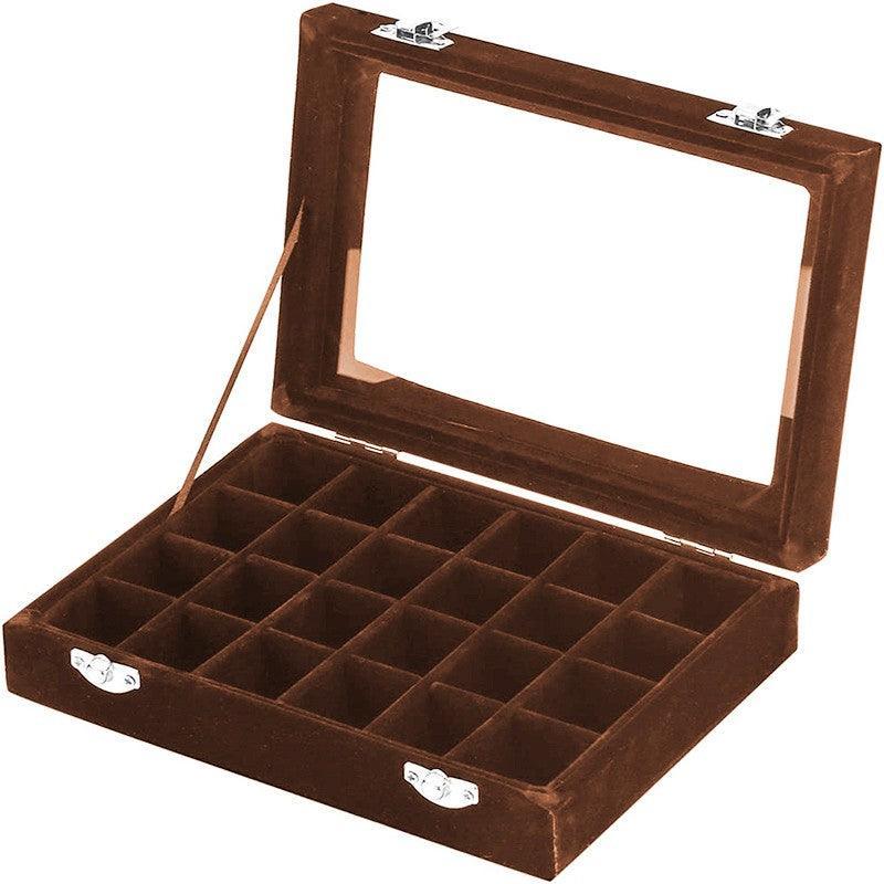 24 Grid Jewellery Case in Seven Colours Set | StorageOZ
