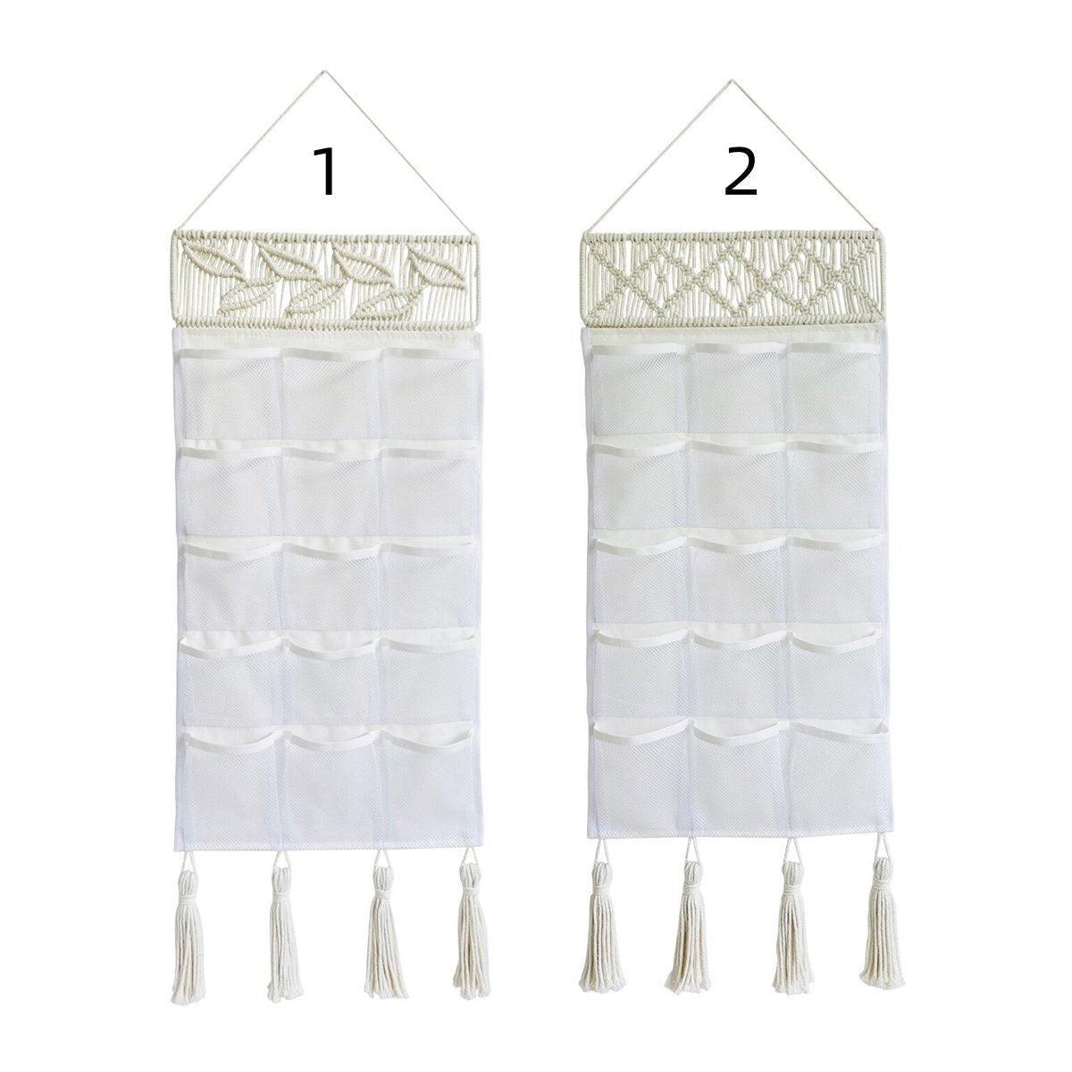 Woven Hanging Storage Bag in Two Styles Set | StorageOZ