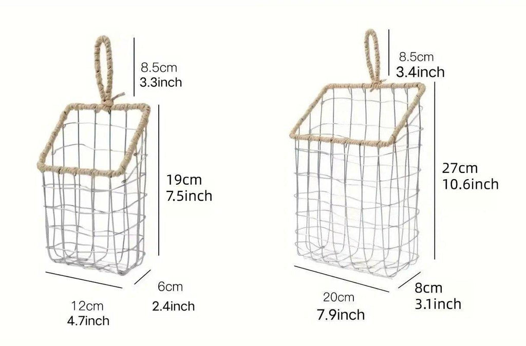 Nordic Wire Storage Basket in Two Sizes Set | StorageOZ