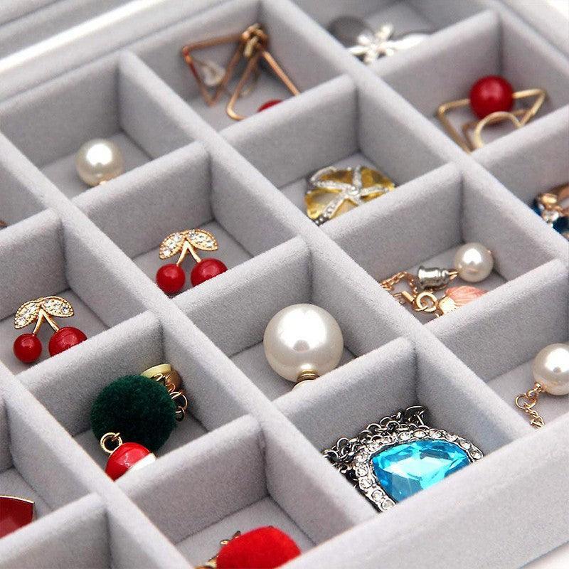24 Grid Jewellery Case in Seven Colours Set | StorageOZ