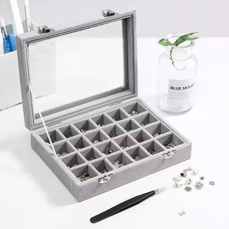 24 Grid Jewellery Case in Seven Colours Set | StorageOZ