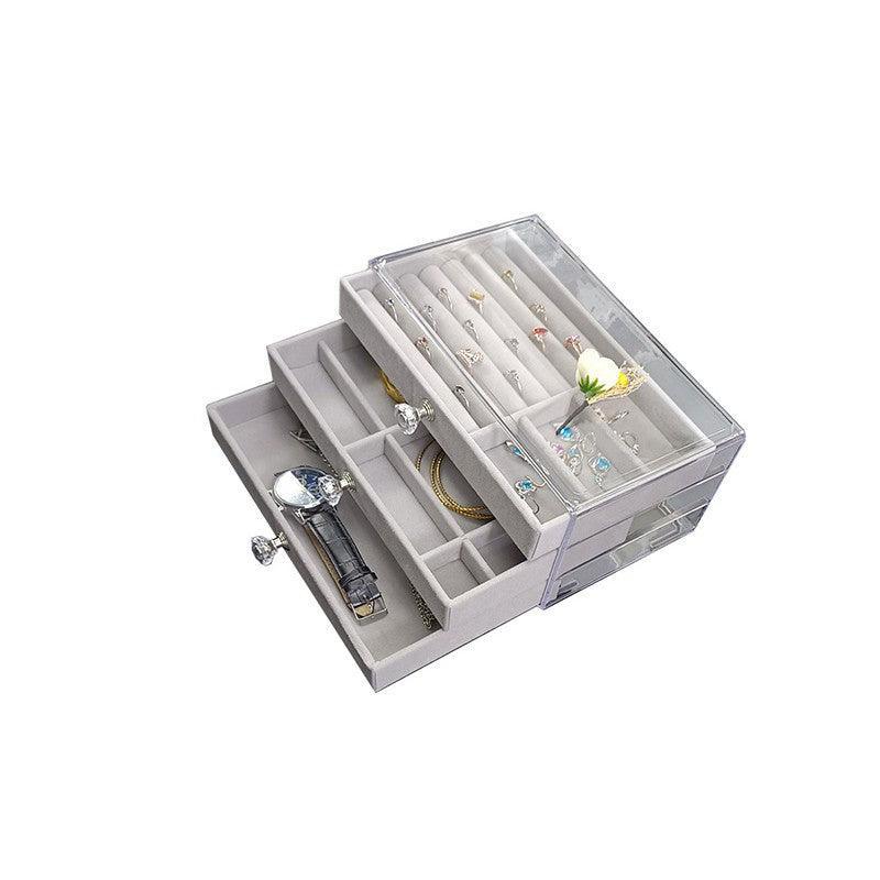 Acrylic Jewellery Drawer in Beige or Grey | StorageOZ