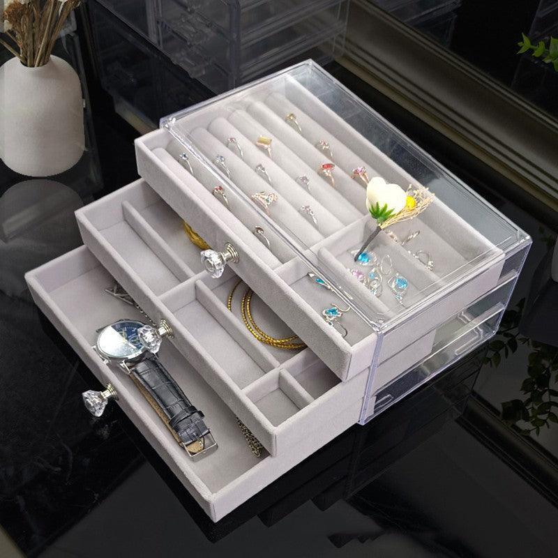 Acrylic Jewellery Drawer in Beige or Grey | StorageOZ