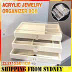 Acrylic Jewellery Drawer in Beige or Grey | StorageOZ