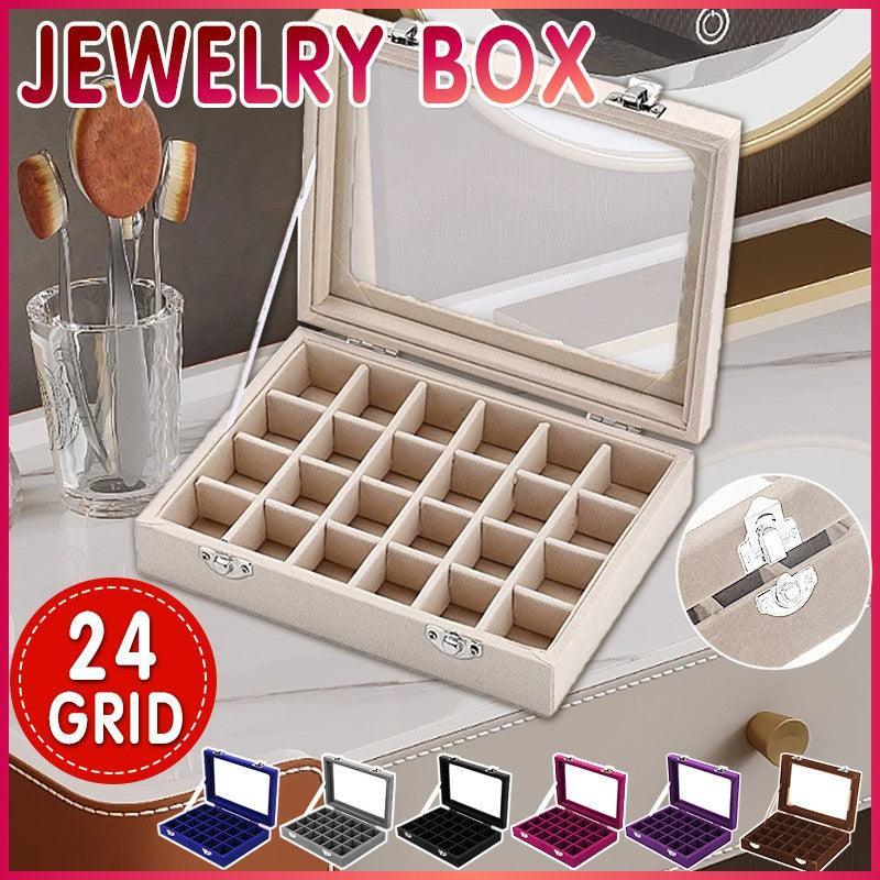 24 Grid Jewellery Case in Seven Colours Set | StorageOZ
