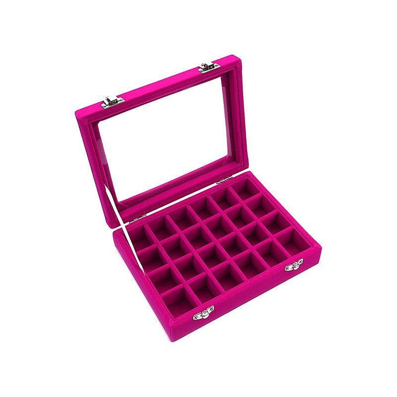 24 Grid Jewellery Case in Seven Colours Set | StorageOZ