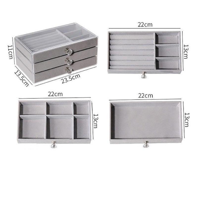 Acrylic Jewellery Drawer in Beige or Grey | StorageOZ