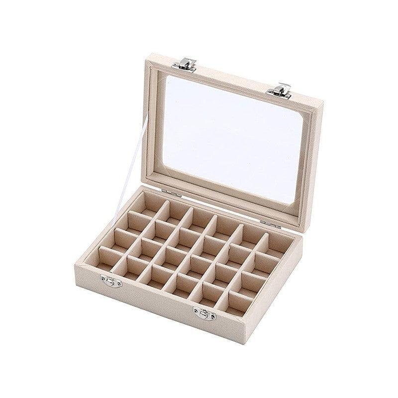 24 Grid Jewellery Case in Seven Colours Set | StorageOZ