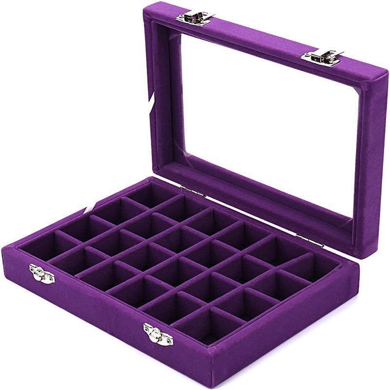 24 Grid Jewellery Case in Seven Colours Set | StorageOZ