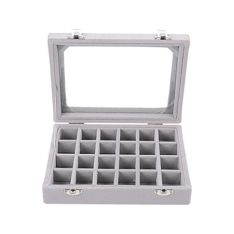 24 Grid Jewellery Case in Seven Colours Set | StorageOZ