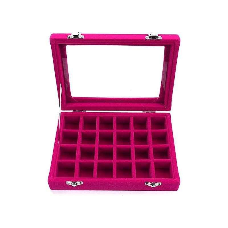 24 Grid Jewellery Case in Seven Colours Set | StorageOZ