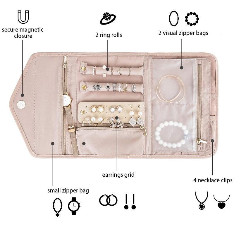 Roll Up Jewellery Pouch in Three Colours | StorageOZ