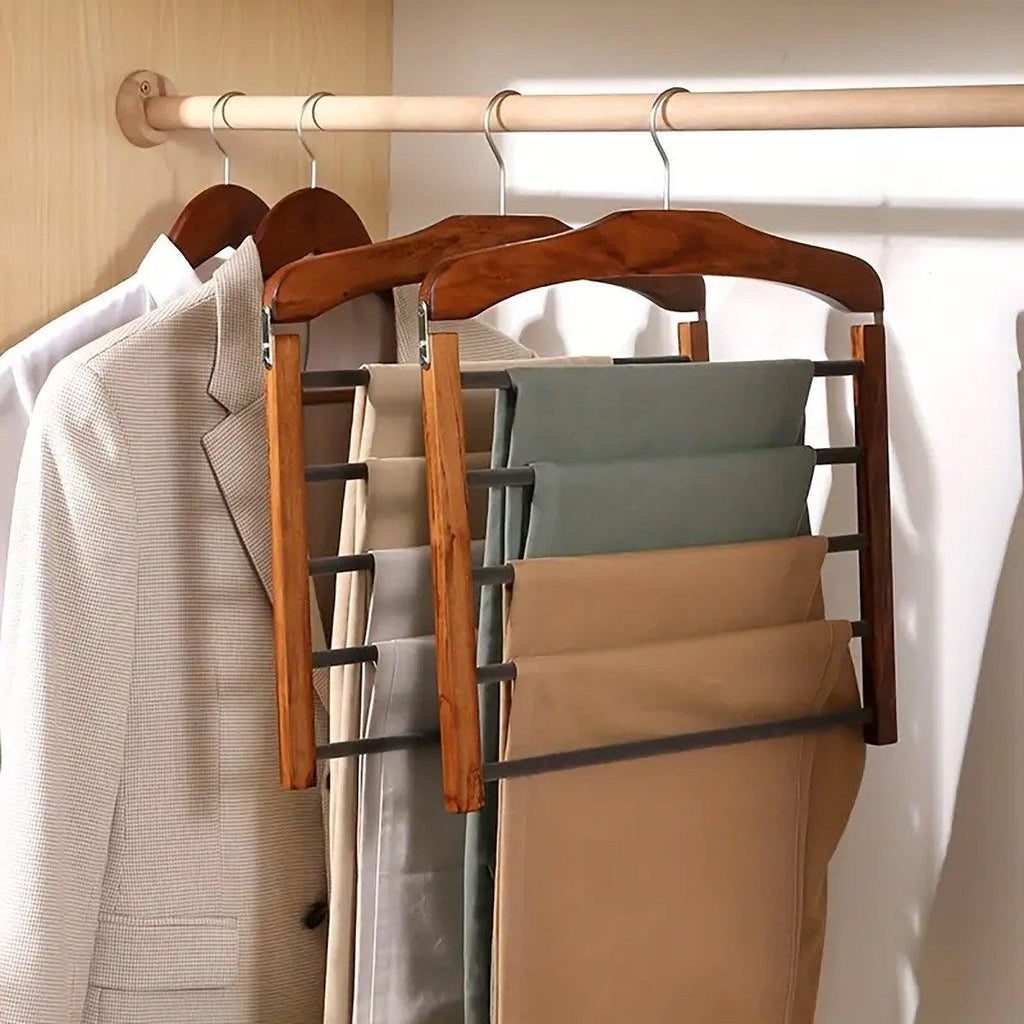 Hanging Wooden Trouser Rack for Wardrobe | StorageOZ