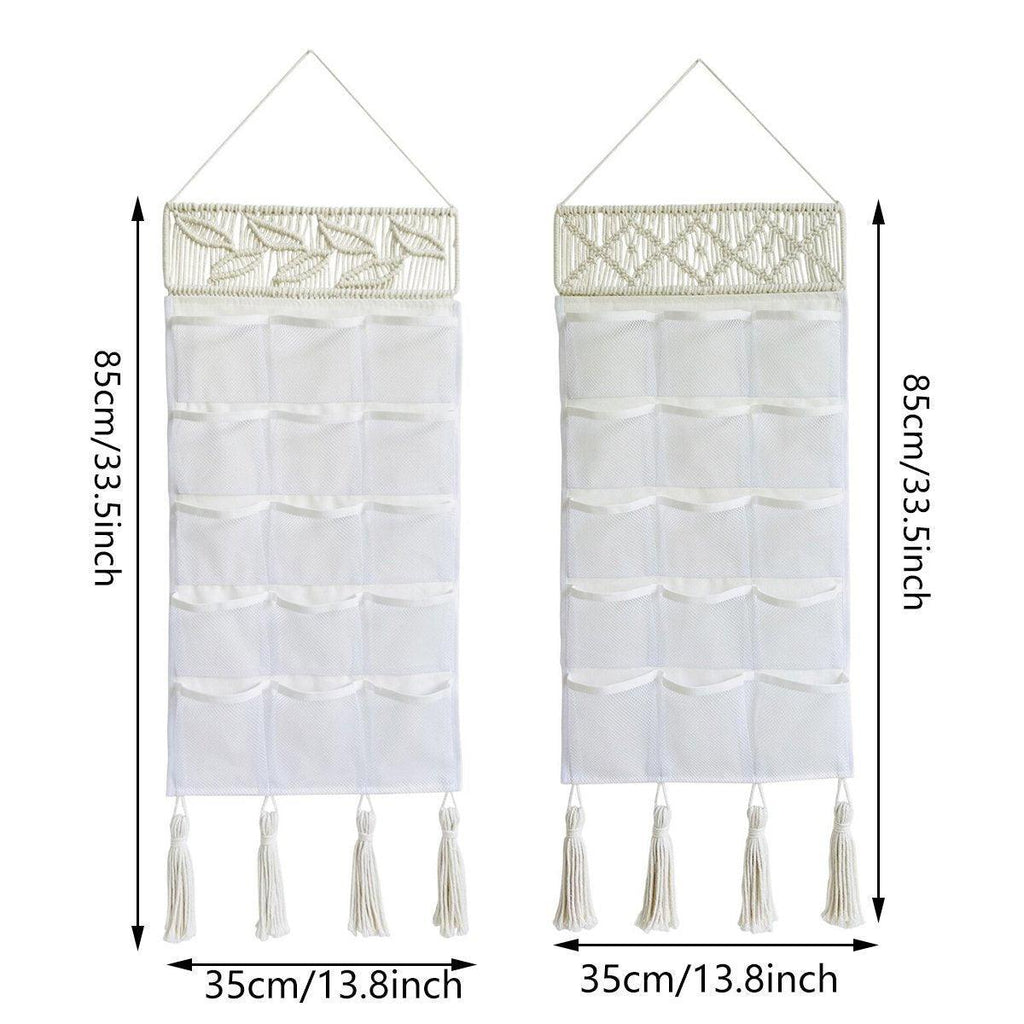 Woven Hanging Storage Bag in Two Styles Set | StorageOZ