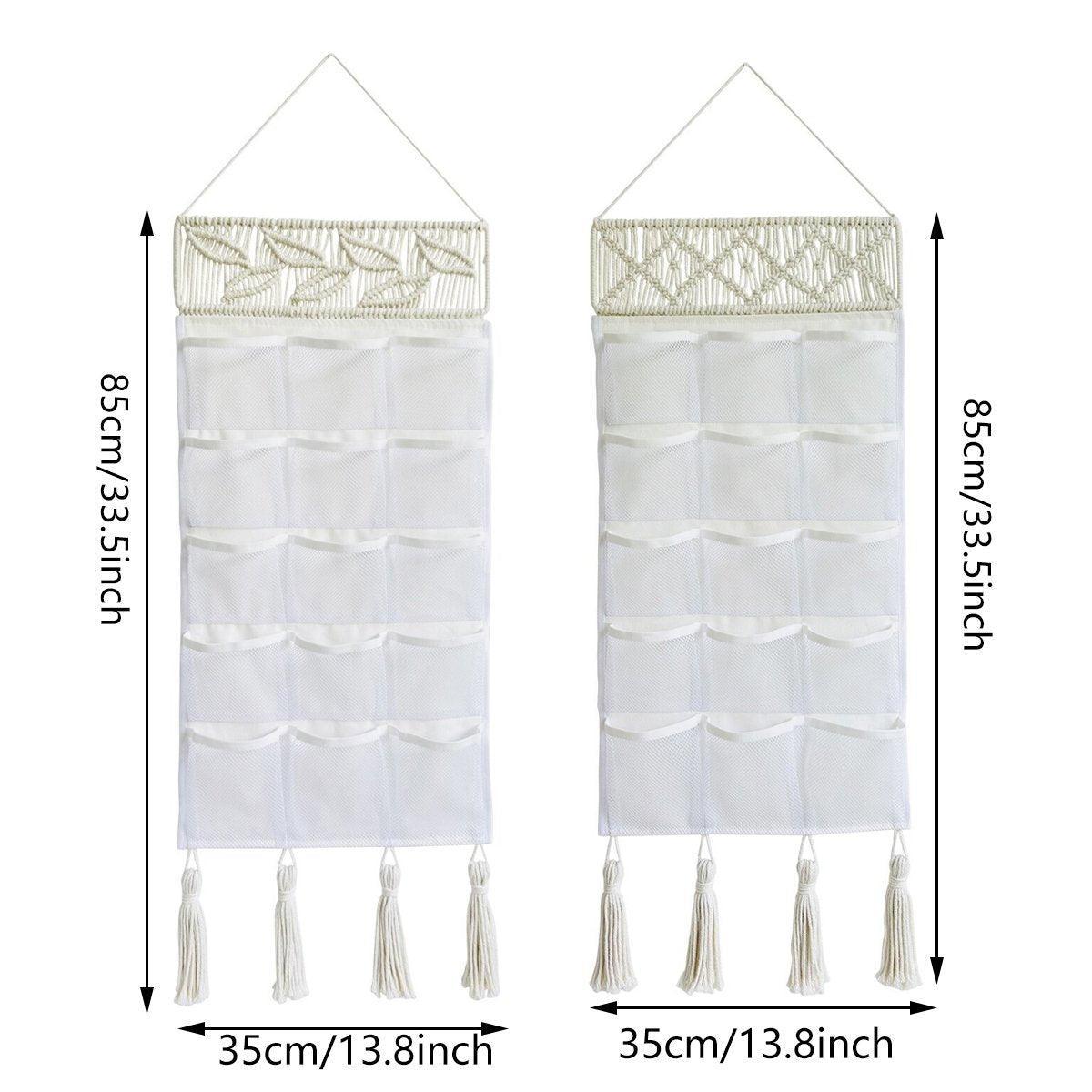 Woven Hanging Storage Bag in Two Styles Set | StorageOZ