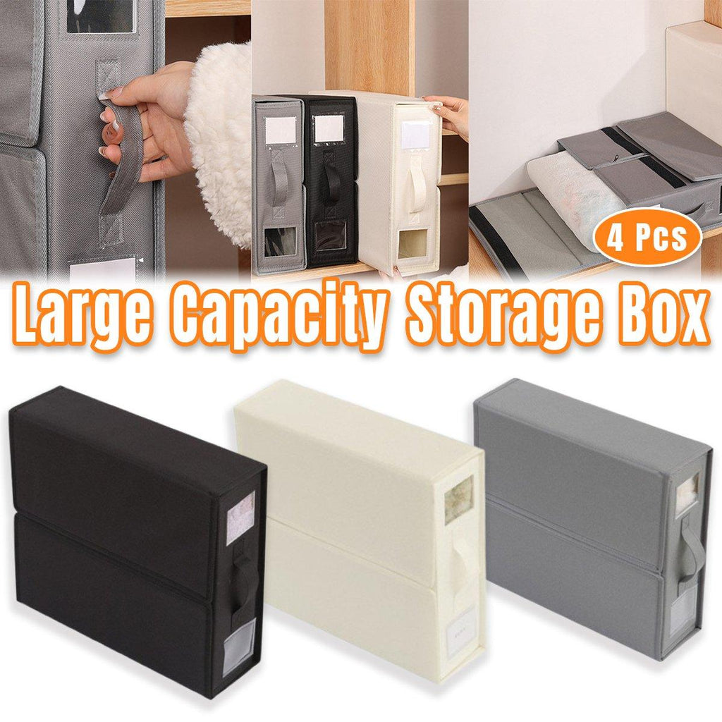 4 Pcs Collapsible Storage Boxes Three Colours | StorageOZ