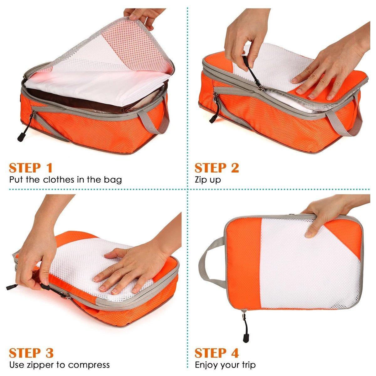 6 Pcs Mesh Travel Storage Bags Five Colours | StorageOZ