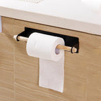 No Drill Black Towel and Roll Holder Rack | StorageOZ