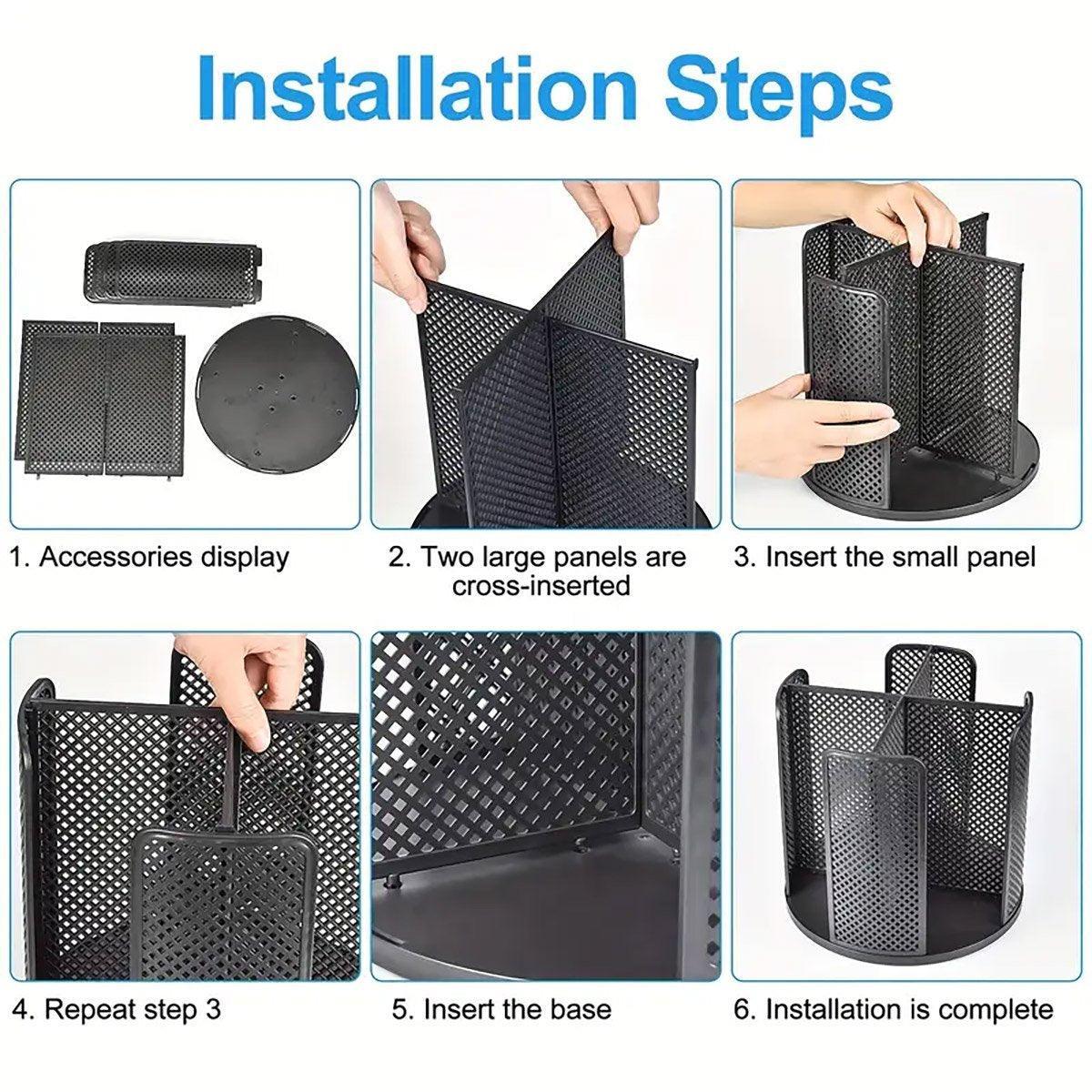 4 Compartment Rotating Cup Holder Three Colours | StorageOZ
