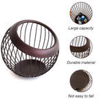Brown Iron Fruit Storage Basket with Open Wire | StorageOZ