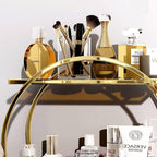 2 Tier Circular Cosmetics Rack Two Colours | StorageOZ