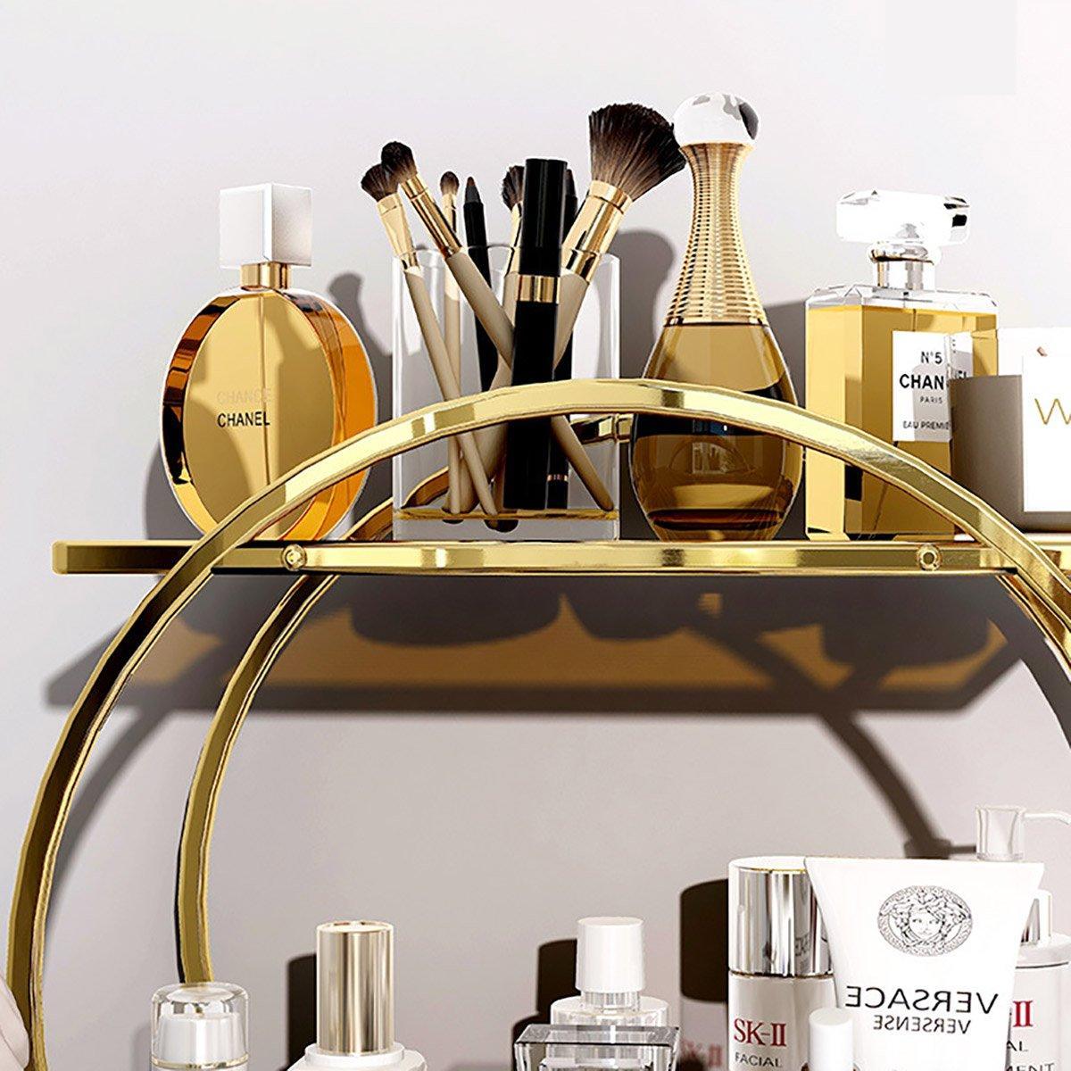 2 Tier Circular Cosmetics Rack Two Colours | StorageOZ