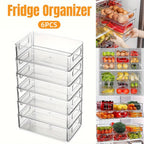 6 Pcs Clear Fridge Storage Boxes Set Set | StorageOZ
