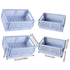 4 Pcs Stackable Storage Baskets Two Colours | StorageOZ