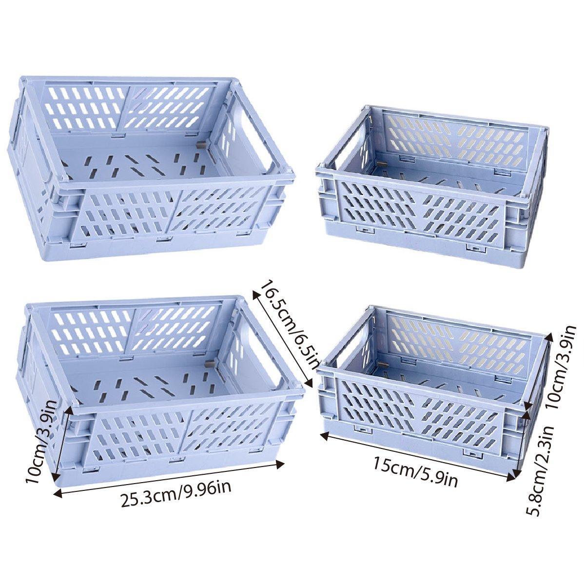 4 Pcs Stackable Storage Baskets Two Colours | StorageOZ
