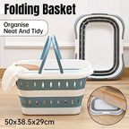 Folding Plastic Laundry Basket Two Colours | StorageOZ