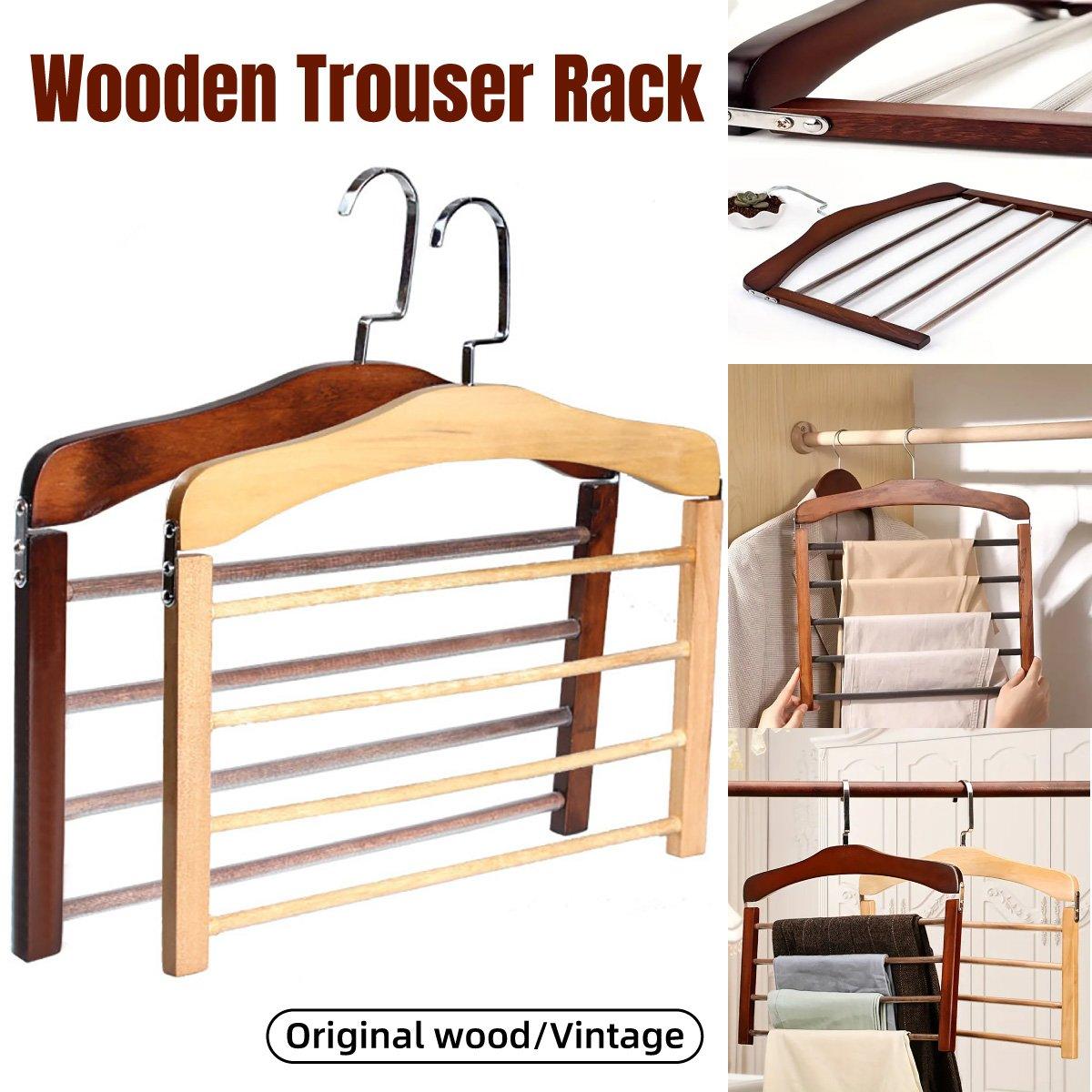 Hanging Wooden Trouser Rack for Wardrobe | StorageOZ