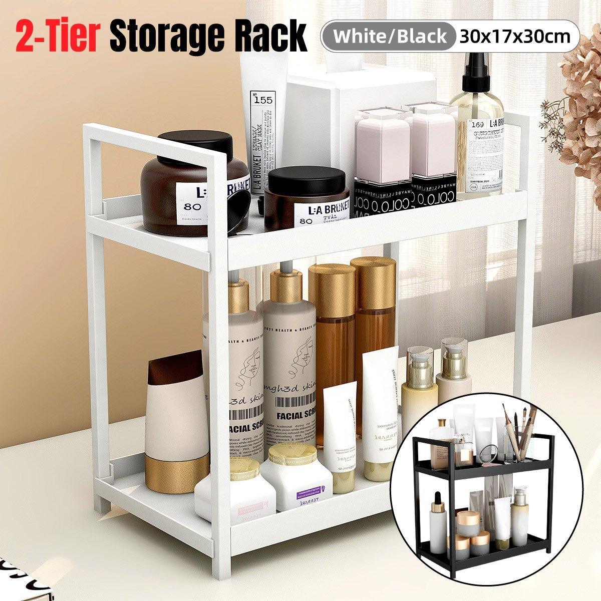Two Tier Skincare Storage Rack Two Colours | StorageOZ