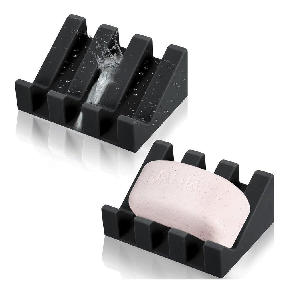 2 Pcs Silicone Soap Dish Holders Two Colours | StorageOZ