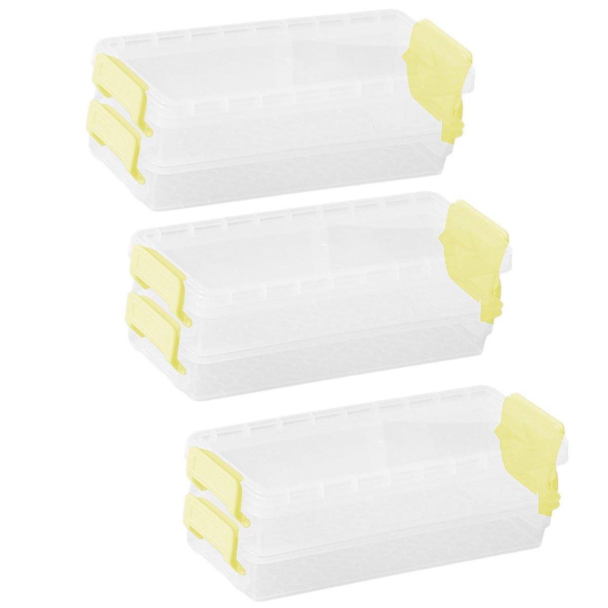 3 Pcs Clear Desktop Storage Boxes Six Colours | StorageOZ